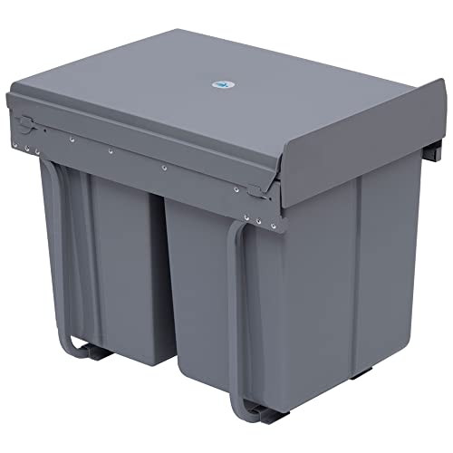 HOMCOM Abfallsammler 1 x 20L + 2 x 10L Einbaumülleimer mit 3 Fächern ausziehbar Mülltrennsystem Abfalleimer zum Einbauen im Unterschrank Grau HOMCOM Abfallsammler 1 x 20L + 2 x 10L Einbaumülleimer mit 3 Fächern ausziehbar Mülltrennsystem Abfalleimer zum Einbauen im Unterschrank Grau von HOMCOM