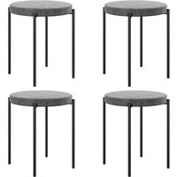 HOMCOM 4er-Set Esszimmerhocker Esszimmerstühle Küchenstuhl Metall Dunkelgrau HOMCOM 4er-Set Esszimmerhocker Esszimmerstühle Küchenstuhl Metall Dunkelgrau von HOMCOM