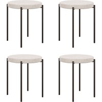 HOMCOM 4er-Set Esszimmerhocker Esszimmerstühle Küchenstuhl Metall Weiß HOMCOM 4er-Set Esszimmerhocker Esszimmerstühle Küchenstuhl Metall Weiß von HOMCOM
