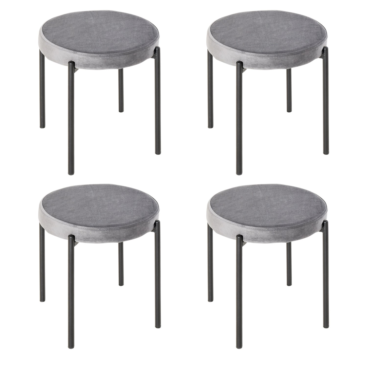 HOMCOM 4er-Set Esszimmerhocker Metall HOMCOM 4er-Set Esszimmerhocker Metall von HOMCOM