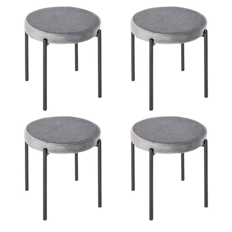HOMCOM 4er-Set Esszimmerhocker Metall von HOMCOM