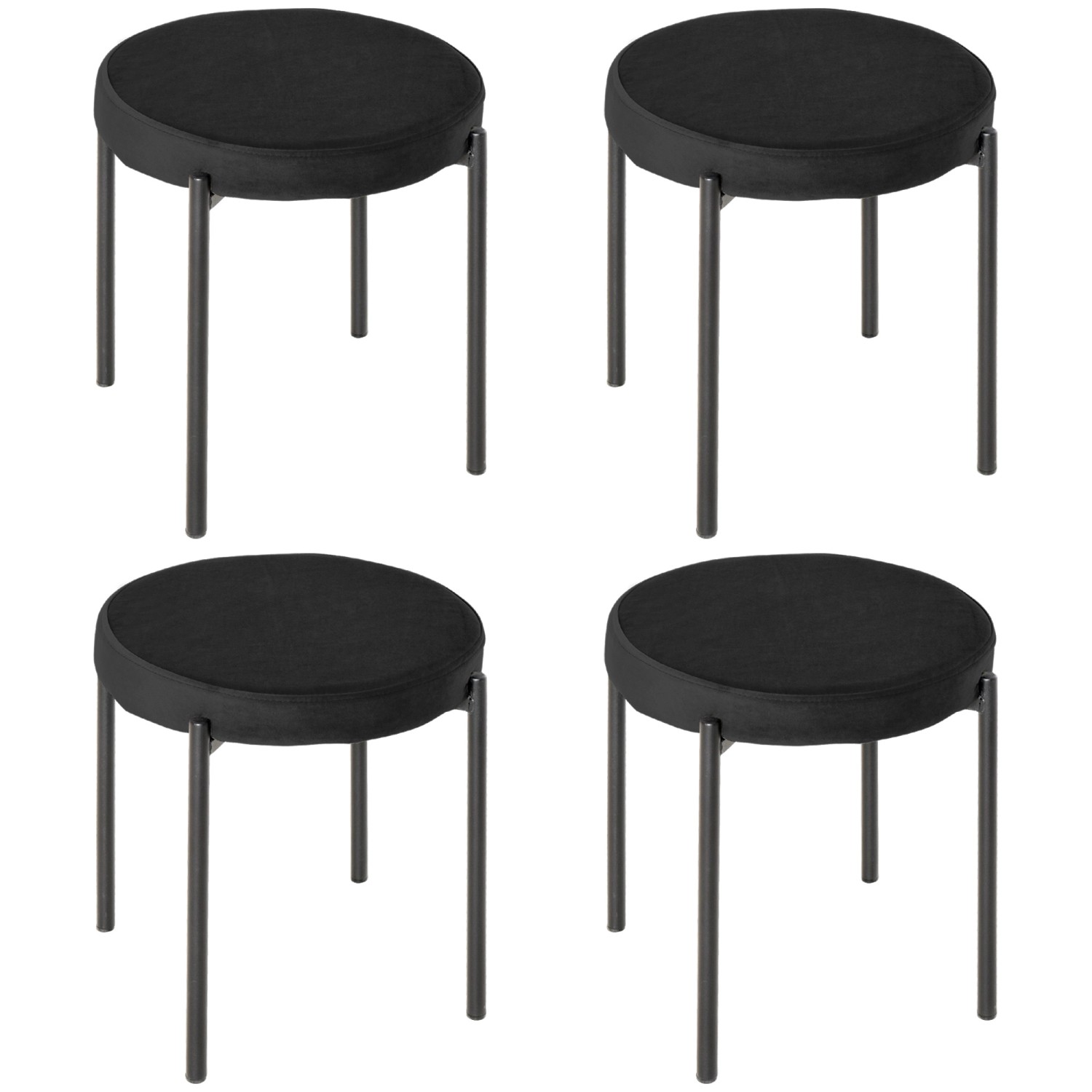 HOMCOM 4er-Set Esszimmerhocker Stapelbar 41 5 x 41 5 x 46 cm HOMCOM 4er-Set Esszimmerhocker Stapelbar 41 5 x 41 5 x 46 cm von HOMCOM