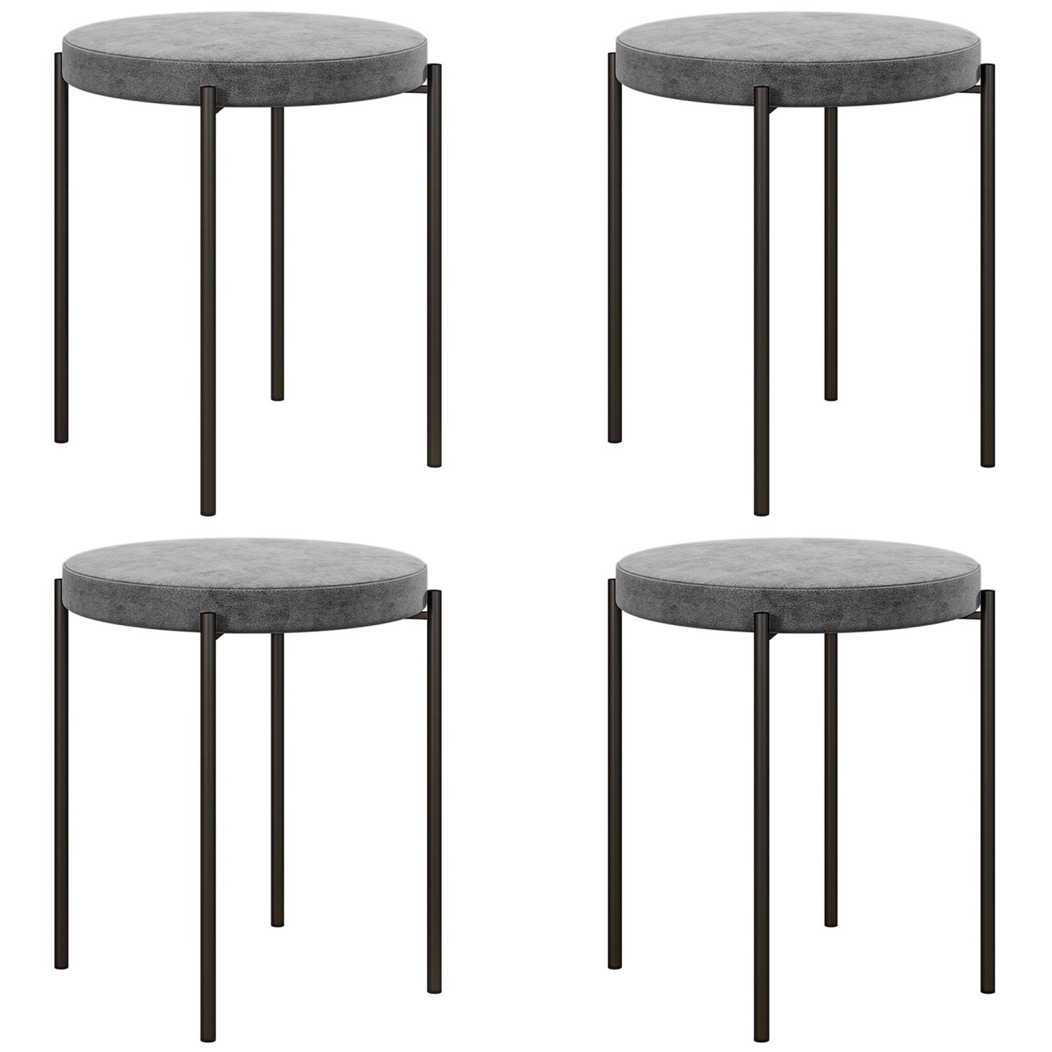 HOMCOM 4er-Set Hocker Metall HOMCOM 4er-Set Hocker Metall von HOMCOM