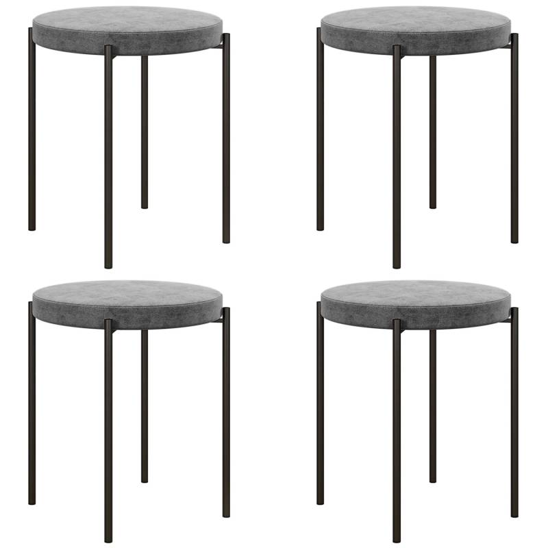 HOMCOM 4er-Set Hocker Metall von HOMCOM