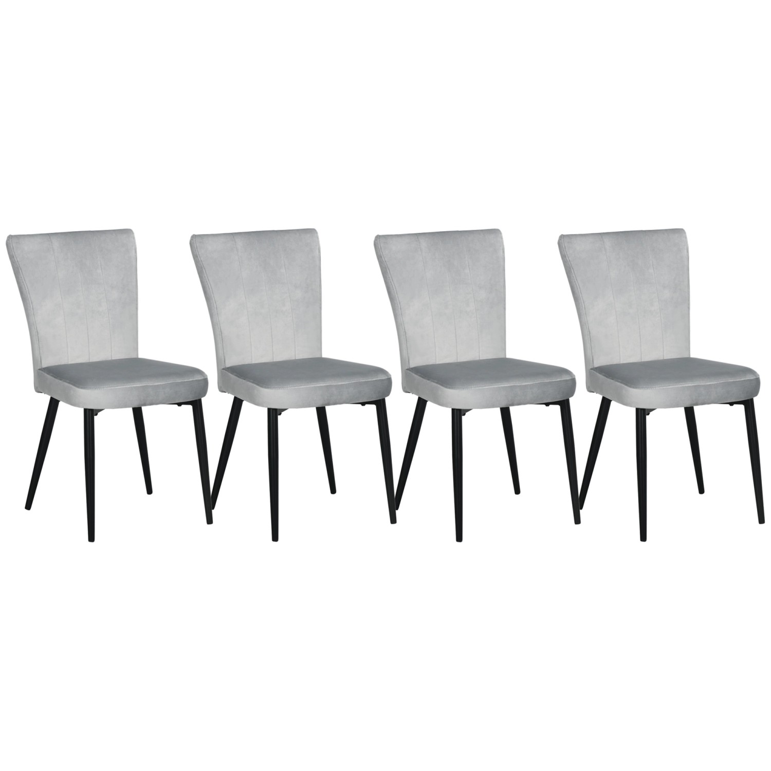 HOMCOM 4er-Set Küchenstühle mit Rückenlehne von HOMCOM