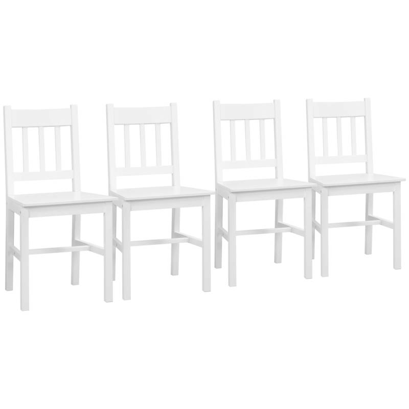 HOMCOM 4er Set Küchenstuhl mit Rückenlehne von HOMCOM