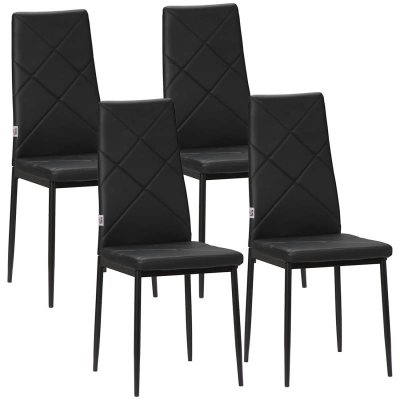 HOMCOM 4er-Set Küchenstuhl mit Stahlbeine von HOMCOM