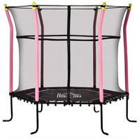 5,3FT Trampolin Gartentrampolin Kinder mit Sicherheitsnetz Rosa von HOMCOM