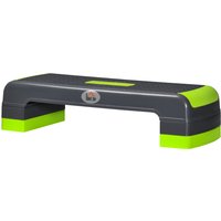 HOMCOM Aerobic-Stepper höhenverstellbar Fitness Steppbrett 10/15/20 cm Indoor Outdoor bis 150 kg belastbar 78 x 28 cm Grün für effektives Training   Aosom.de von HOMCOM