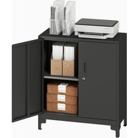 HOMCOM Aktenschrank Büroschrank Abschließbar Mehrzweckschrank mit 2 Ebenen, 2 Türen, Metallschrank Aufbewahrungsschrank Allzweckschrank 80 x 35 x 91 cm Schwarz Aosom HOMCOM Aktenschrank Büroschrank Abschließbar Mehrzweckschrank mit 2 Ebenen, 2 Türen, Metallschrank Aufbewahrungsschrank Allzweckschrank 80 x 35 x 91 cm Schwarz Aosom von HOMCOM