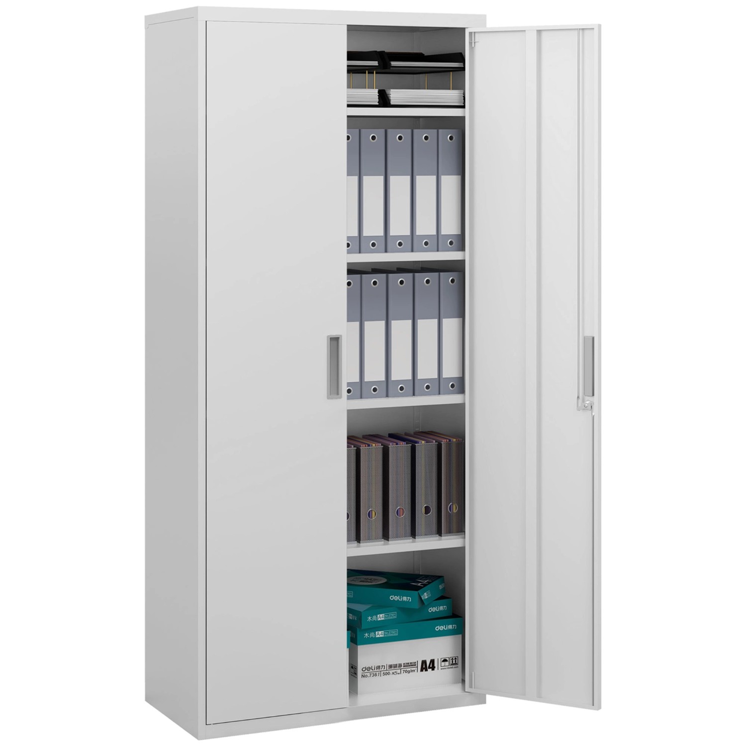 HOMCOM Aktenschrank Büroschrank Stahl Weiß 80L x 40B x 180H cm HOMCOM Aktenschrank Büroschrank Stahl Weiß 80L x 40B x 180H cm von HOMCOM
