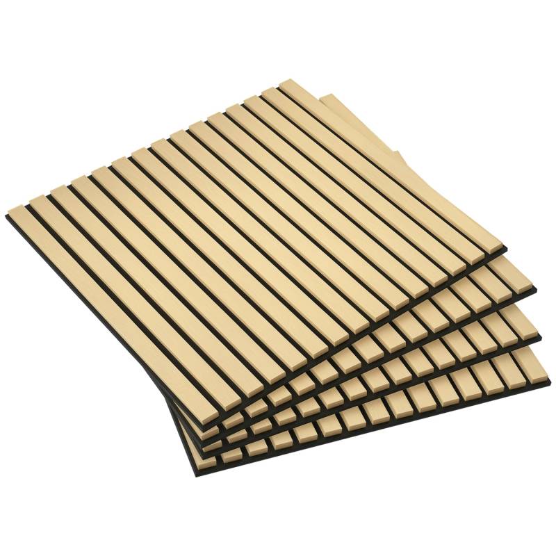 HOMCOM Akustikpaneel  DIY Akustikplatten MDF PET Eiche 60L x 60B x 2,1H cm von HOMCOM
