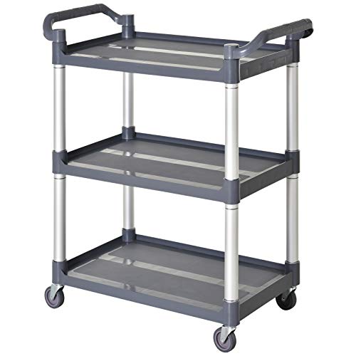 HOMCOM Aluminium-Legierung Küchenwagen mit Rädern 3 Level Küche Trolley Storage Trolley Last 105 kg für Esszimmer Bad 88x44x93 cm Grau HOMCOM Aluminium-Legierung Küchenwagen mit Rädern 3 Level Küche Trolley Storage Trolley Last 105 kg für Esszimmer Bad 88x44x93 cm Grau von HOMCOM