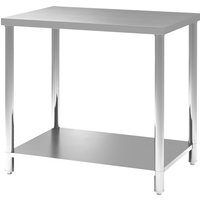 HOMCOM Arbeitstisch aus Edelstahl, Küchentisch, 2 Regale, Arbeitsplatte für Küche, Garage, Garten, 90 x 60 x 86 cm, silber Aosom HOMCOM Arbeitstisch aus Edelstahl, Küchentisch, 2 Regale, Arbeitsplatte für Küche, Garage, Garten, 90 x 60 x 86 cm, silber Aosom von HOMCOM