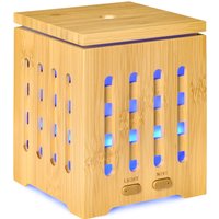 HOMCOM Aroma Diffuser Luftbefeuchter  für ätherische Öle, 7 Farben LED, 2 Sprühnebel-Modi, automatische Abschaltung, 200 ml, Bamboo, Natur  Aosom.de von HOMCOM