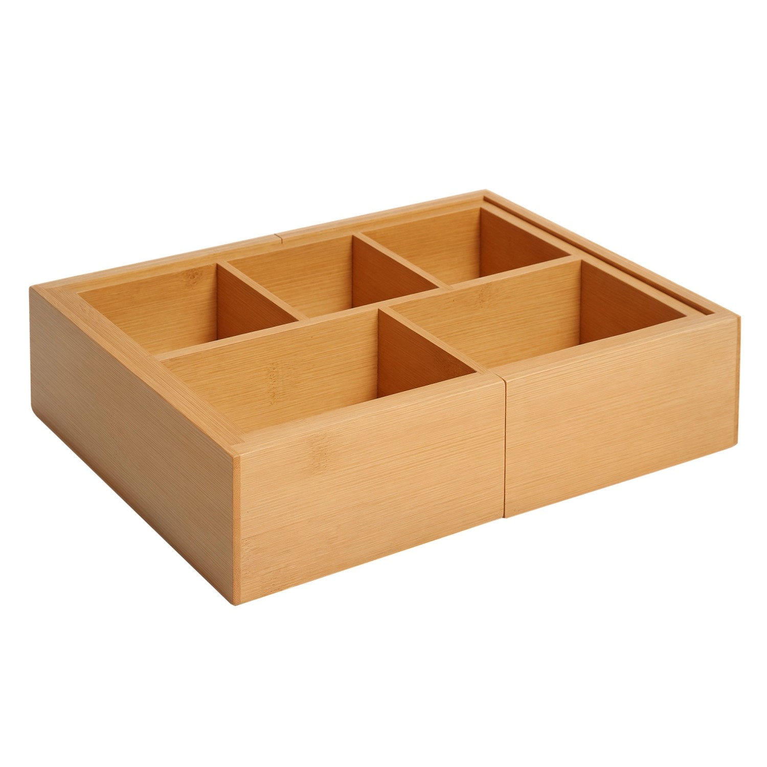 HOMCOM Aufbewahrungsbox Organizer Ausziehbar Bambus Natur 24,6 x 17,6 x 7 cm HOMCOM Aufbewahrungsbox Organizer Ausziehbar Bambus Natur 24,6 x 17,6 x 7 cm von HOMCOM