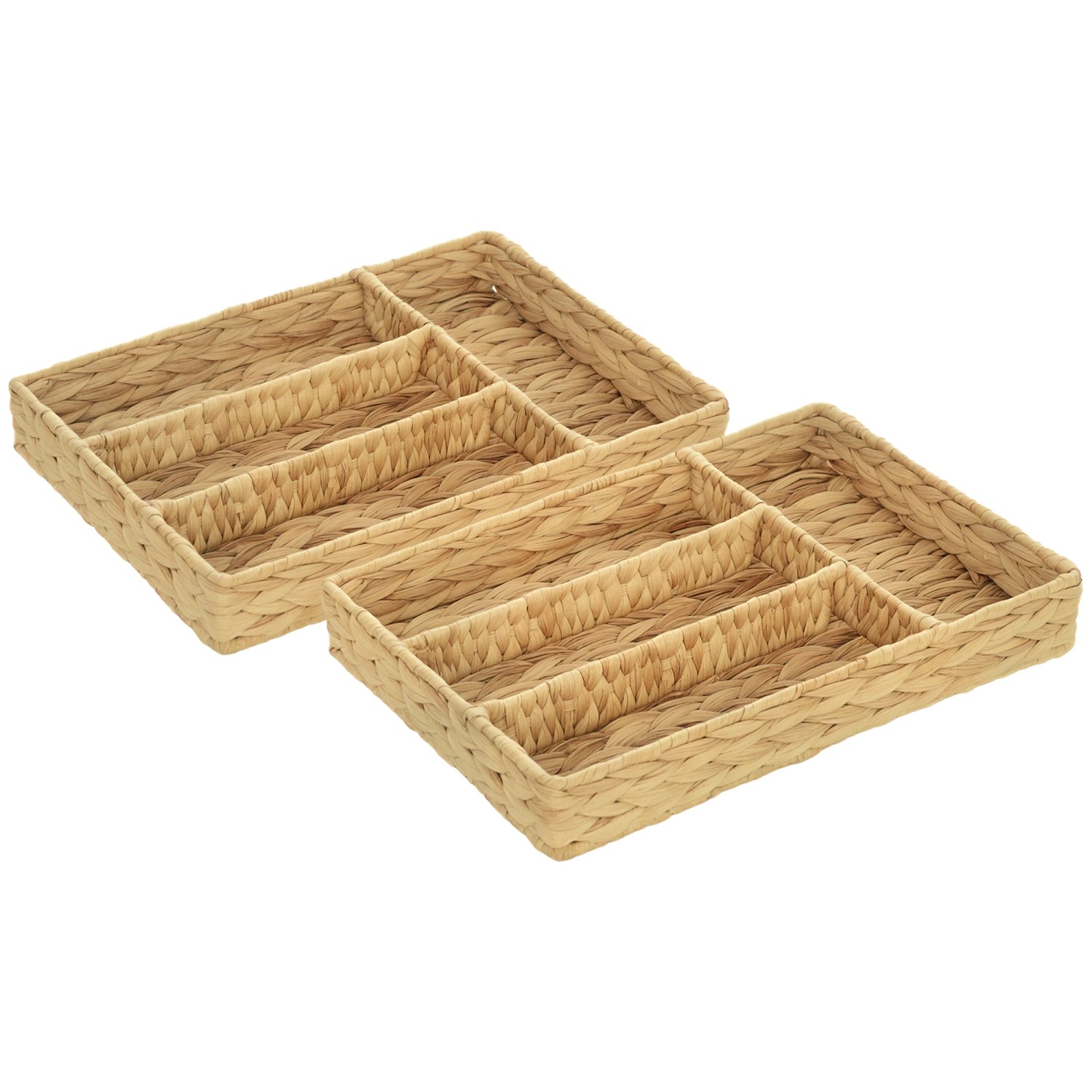 HOMCOM Aufbewahrungskorb Wasserhyazinthe Metall Naturholz 36L x 26B x 5H cm HOMCOM Aufbewahrungskorb Wasserhyazinthe Metall Naturholz 36L x 26B x 5H cm von HOMCOM