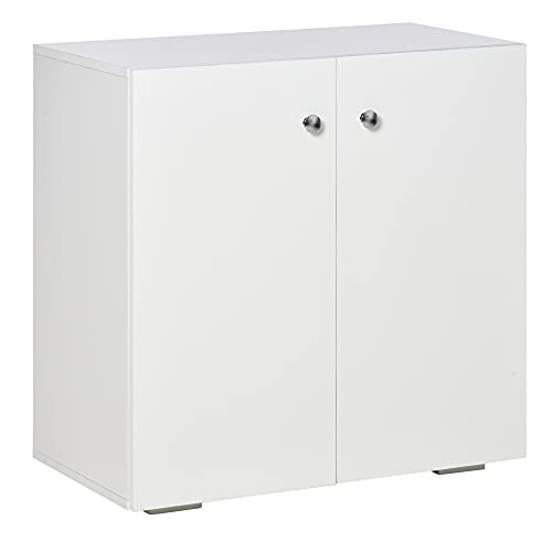 HOMCOM Aufbewahrungsschrank Mehrzweckschrank Kleiderschrank Wäscheschrank Kommode mit Fächer Türen Spanplatte Weiß 70 x 39 x 70 cm HOMCOM Aufbewahrungsschrank Mehrzweckschrank Kleiderschrank Wäscheschrank Kommode mit Fächer Türen Spanplatte Weiß 70 x 39 x 70 cm von HOMCOM