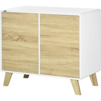 HOMCOM Aufbewahrungsschrank Sideboard Buffet Küche mit 2 Türen und 2 verstellbaren Regalen - Weiß und Holzoptik - 80 x 40 x 70 cm Aosom HOMCOM Aufbewahrungsschrank Sideboard Buffet Küche mit 2 Türen und 2 verstellbaren Regalen - Weiß und Holzoptik - 80 x 40 x 70 cm Aosom von HOMCOM