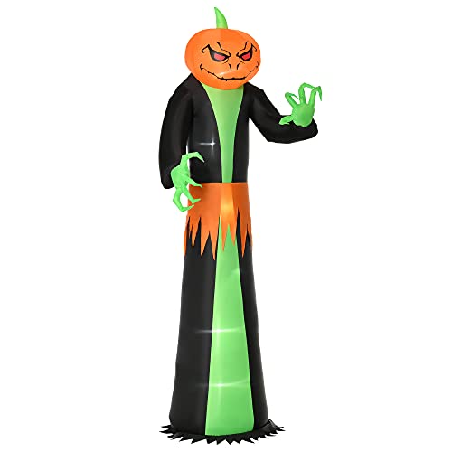 HOMCOM Aufblasbar Kürbis Halloween Dekoration Selbstaufblasend Gespenst mit LED Polyester Grün+schwarz 100 x 96 x 270 cm HOMCOM Aufblasbar Kürbis Halloween Dekoration Selbstaufblasend Gespenst mit LED Polyester Grün+schwarz 100 x 96 x 270 cm von HOMCOM