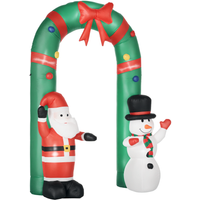 HOMCOM Aufblasbare Weihnachtsdeko 245 m Torbogen mit Weihnachtsmann und Schneemann, integriertes Gebläse für festliche Gartendeko Aosom.de HOMCOM Aufblasbare Weihnachtsdeko 245 m Torbogen mit Weihnachtsmann und Schneemann, integriertes Gebläse für festliche Gartendeko Aosom.de von HOMCOM