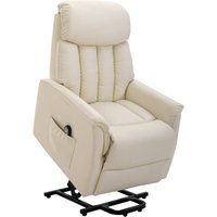 Homcom - Relaxsessel Elektrisch Fernsehsessel mit Aufstehhilfe, Liegefunktion, tv Sessel mit Fußteil, Seitentasche, Fernbedienung, für Wohnzimmer, von HOMCOM