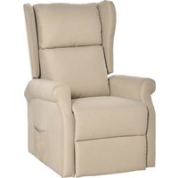 HOMCOM Relaxsessel mit Liegefunktion elektrisch, Seniorensessel mit Aufstehhilfe, , bis 200kg, 72,5x94x109cm, Creme   Aosom.de von HOMCOM