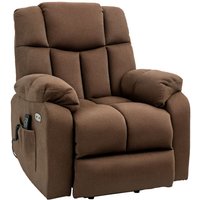 HOMCOM Fernsehsessel mit Aufstehhilfe Elektrisch Verstellbar, Relaxsessel mit Liegefunktion, TV-Sessel mit Fernbedienung, 2 Seitentaschen und von HOMCOM