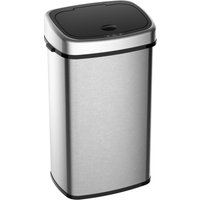Automatik Mülleimer Abfalleimer mit Infrarotsensor Kücheneimer 48L Silber L40,5 x B29,5 x H57 cm von HOMCOM