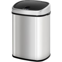 HOMCOM Mülleimer 48L Küchenabfalleimer mit Infrarotsensor, hygienisch, Edelstahl in Silber, L40,5xB29,5xH68 cm für müheloses Entsorgen   Aosom.de von HOMCOM