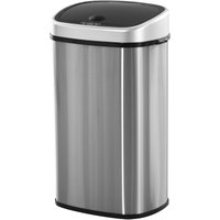Automatik Mülleimer Abfalleimer mit Infrarotsensor Kücheneimer 58L Silber L40,9 x B28,9 x H68 cm - Homcom von HOMCOM