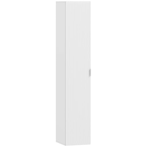 HOMCOM Bad-Hängeschrank, Bad-Säulenschrank mit 5 Ebenen und verstellbaren Einlegeböden, Soft Close, moderner platzsparender Schrank, 30x31,5x160 cm, Weiß HOMCOM Bad-Hängeschrank, Bad-Säulenschrank mit 5 Ebenen und verstellbaren Einlegeböden, Soft Close, moderner platzsparender Schrank, 30x31,5x160 cm, Weiß von HOMCOM