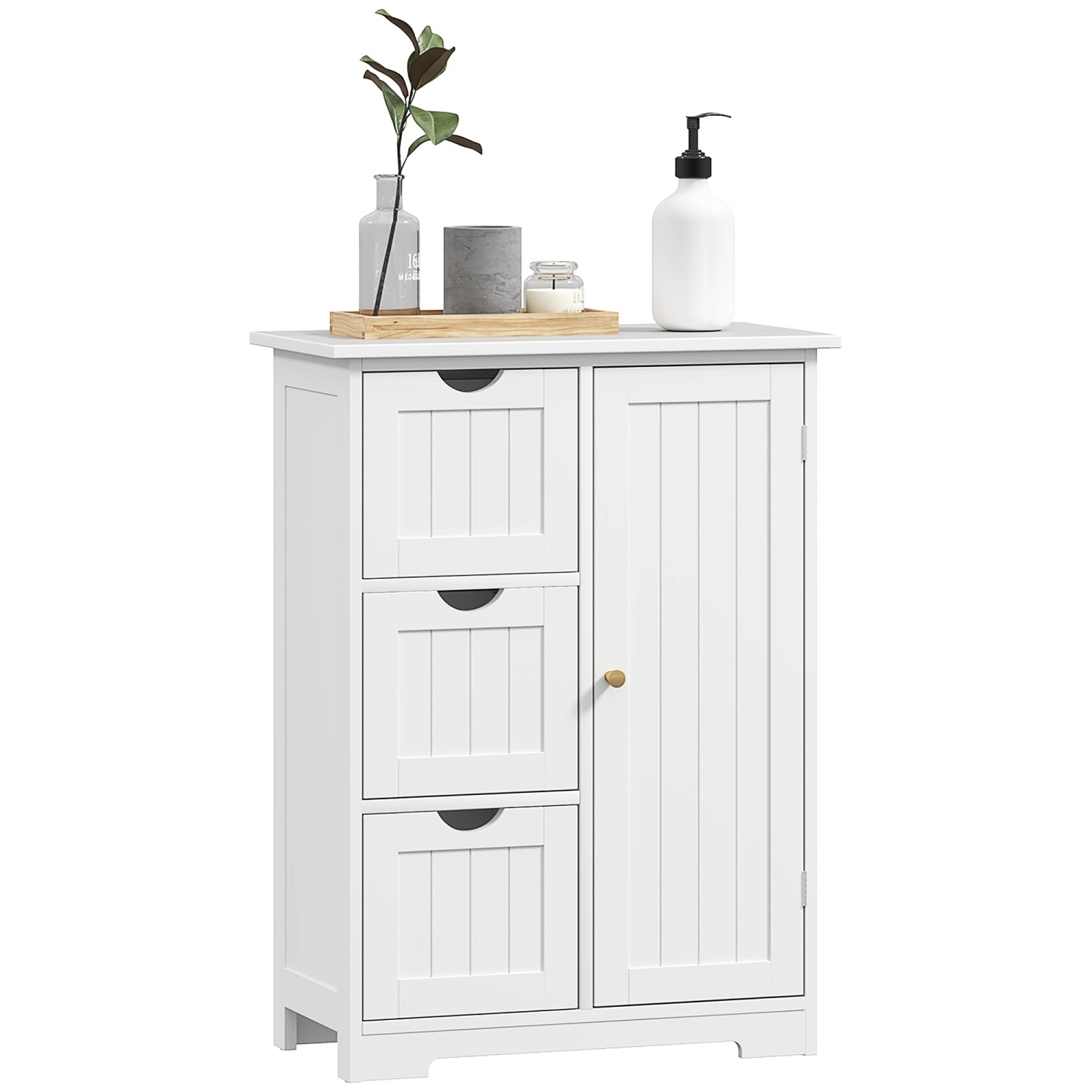 HOMCOM Badezimmerschrank MDF 60L x 30B x 80H cm Weiß HOMCOM Badezimmerschrank MDF 60L x 30B x 80H cm Weiß von HOMCOM