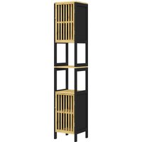 HOMCOM Badezimmerschrank Säule Aufbewahrung bicolore Abm. 30L x 32B x 172H cm 2 Türen mit verstellbarem Regal + 2 Nischen Aosom HOMCOM Badezimmerschrank Säule Aufbewahrung bicolore Abm. 30L x 32B x 172H cm 2 Türen mit verstellbarem Regal + 2 Nischen Aosom von HOMCOM