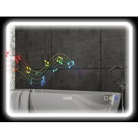 HOMCOM Badezimmerspiegel mit LED-Licht 80x60 cm Wandspiegel mit Bluetooth 3 Lichtfarben Antibeschlag-Funktion Speicher-Touchschalter IP44 Aosom HOMCOM Badezimmerspiegel mit LED-Licht 80x60 cm Wandspiegel mit Bluetooth 3 Lichtfarben Antibeschlag-Funktion Speicher-Touchschalter IP44 Aosom von HOMCOM