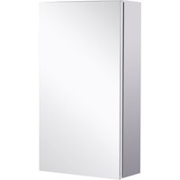 HOMCOM Badezimmerspiegelschrank aus Edelstahl mit Tür, Badezimmerschrank mit 2 Regalen, 55x14x30cm Aosom HOMCOM Badezimmerspiegelschrank aus Edelstahl mit Tür, Badezimmerschrank mit 2 Regalen, 55x14x30cm Aosom von HOMCOM