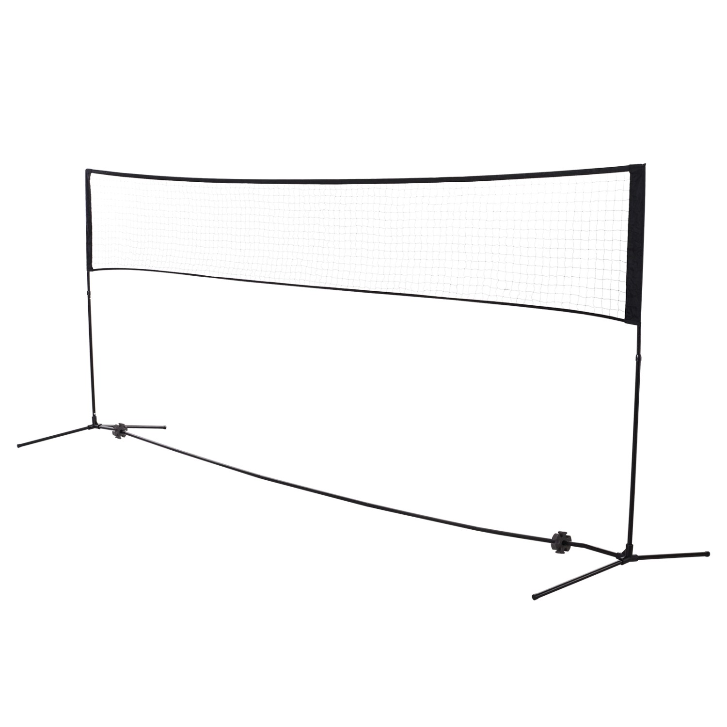 HOMCOM Badmintonnetz PE-Netz  Metallrohr Schwarz B400 x T103 cm x H94-158 cm von HOMCOM