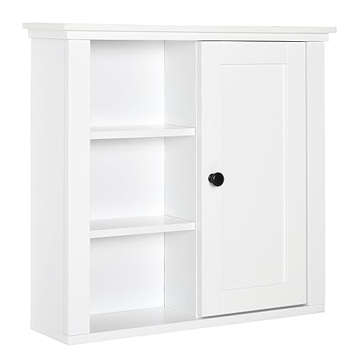 HOMCOM Badschrank Küchenschrank Hängeschrank Badezimmerschrank Badregal Wandschrank vestellbarer Einlegeboden 3 x Fach Holz Weiß 53 x 14,5 x 50,5 cm HOMCOM Badschrank Küchenschrank Hängeschrank Badezimmerschrank Badregal Wandschrank vestellbarer Einlegeboden 3 x Fach Holz Weiß 53 x 14,5 x 50,5 cm von HOMCOM