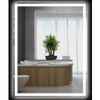 HOMCOM Badspiegel mit Beleuchtung 90x70 cm LED Spiegel Wandspiegel mit Memory-Funktion 3 Lichtfarben Beschlagfrei Lichtspiegel mit Touchschalter Silber   Aosom von HOMCOM