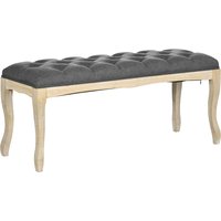HOMCOM Bank Gepolsterte Bank im klassisch schicken Stil 110 cm Bettende in Leinenstoff gepolstert mit Heveaholzbeinen Lin Grau Aosom HOMCOM Bank Gepolsterte Bank im klassisch schicken Stil 110 cm Bettende in Leinenstoff gepolstert mit Heveaholzbeinen Lin Grau Aosom von HOMCOM