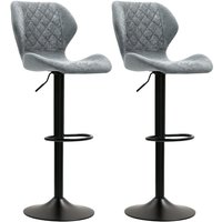 HOMCOM Barhocker 2er-Set, Gepolstert Barstuhl mit Lehne, Chenille-Optik, Stahlgestell, Höhenverstellbare Küchenstühle mit Fußstütze Drehbar HOMCOM Barhocker 2er-Set, Gepolstert Barstuhl mit Lehne, Chenille-Optik, Stahlgestell, Höhenverstellbare Küchenstühle mit Fußstütze Drehbar von HOMCOM