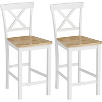 HOMCOM Barhocker 2er Set Barstuhl Armlose Küchenstühle mit Rückenlehne und Fußstütze, Modern Tresenhocker aus Massivholz für Küche, Wohnzimmer, Esszimmer Eiche Aosom HOMCOM Barhocker 2er Set Barstuhl Armlose Küchenstühle mit Rückenlehne und Fußstütze, Modern Tresenhocker aus Massivholz für Küche, Wohnzimmer, Esszimmer Eiche Aosom von HOMCOM