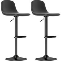 HOMCOM Barhocker 2er Set Höhenverstellbar Drehbar Barstuhl Tresenhocker mit Rückenlehne und Fußstütze, Rutschfest Hocker, Kunstleder, Schwarz Aosom HOMCOM Barhocker 2er Set Höhenverstellbar Drehbar Barstuhl Tresenhocker mit Rückenlehne und Fußstütze, Rutschfest Hocker, Kunstleder, Schwarz Aosom von HOMCOM