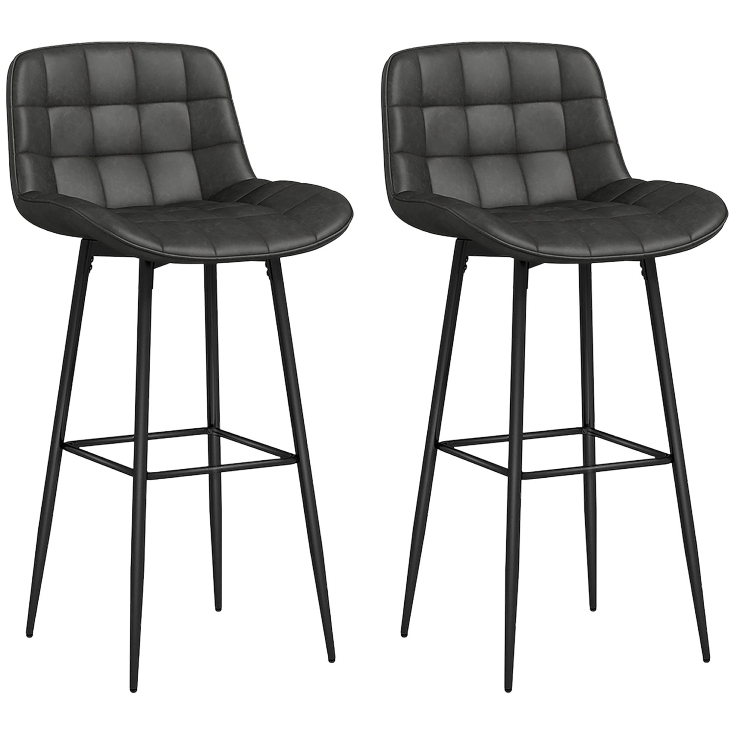 HOMCOM Barhocker Kunstleder Schaumstoff Dunkelgrau 48,5L x 48B x 98H cm HOMCOM Barhocker Kunstleder Schaumstoff Dunkelgrau 48,5L x 48B x 98H cm von HOMCOM