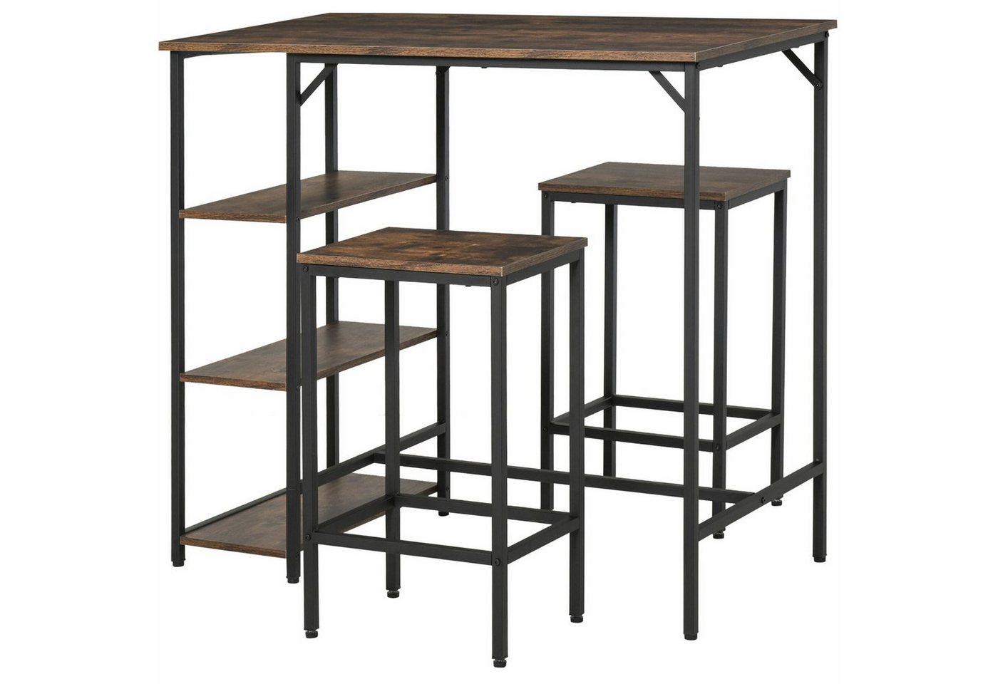 HOMCOM Bartisch Bartisch-Set mit 2 Barhockern HOMCOM Bartisch Bartisch-Set mit 2 Barhockern von HOMCOM