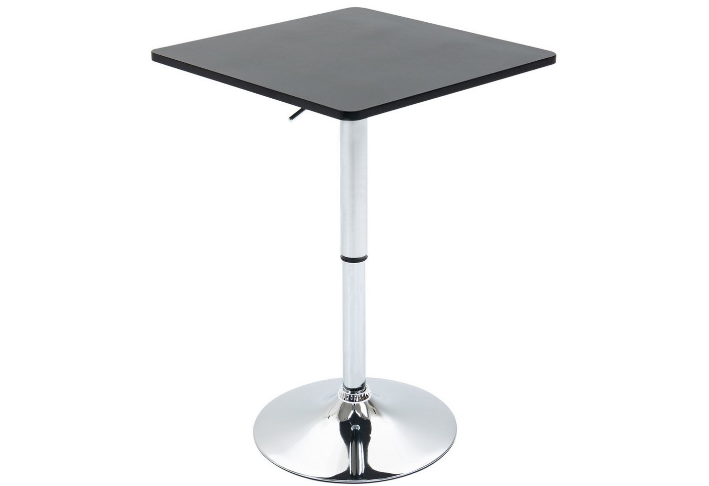 HOMCOM Bartisch Stehtisch Esstisch mit Drehbar Tischplatte (Küchentisch für Wohnzimmer, Esszimmer, 1-St., Stahl, Schwarz), 60cm x 60cm x 91cm von HOMCOM