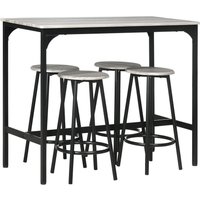 HOMCOM Bartisch mit Barhocker Set, 5-tlg. Bartisch-Set, Bartisch mit 4 Barhocker HOMCOM Bartisch mit Barhocker Set, 5-tlg. Bartisch-Set, Bartisch mit 4 Barhocker von HOMCOM