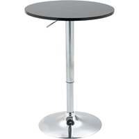 HOMCOM Bartisch modern rund Esstisch 360° Drehtisch Bistrotisch höhenverstellbar Stahl Schwarz Ø61 x von HOMCOM