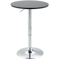 HOMCOM Bartisch  Modern, rund, 360° Drehtisch, höhenverstellbar, Stahl, Schwarz, Ø61x70-97cm  Aosom.de von HOMCOM