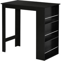 HOMCOM Bartisch moderner Esstisch Schreibtisch mit 3 Ablageflächen Schwarz Spanplatte 112 x 57 x106 cm Aosom HOMCOM Bartisch moderner Esstisch Schreibtisch mit 3 Ablageflächen Schwarz Spanplatte 112 x 57 x106 cm Aosom von HOMCOM